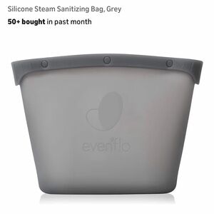 Evenflo silicone sterilizing silicone bag for bottles, breast pump parts, binkie